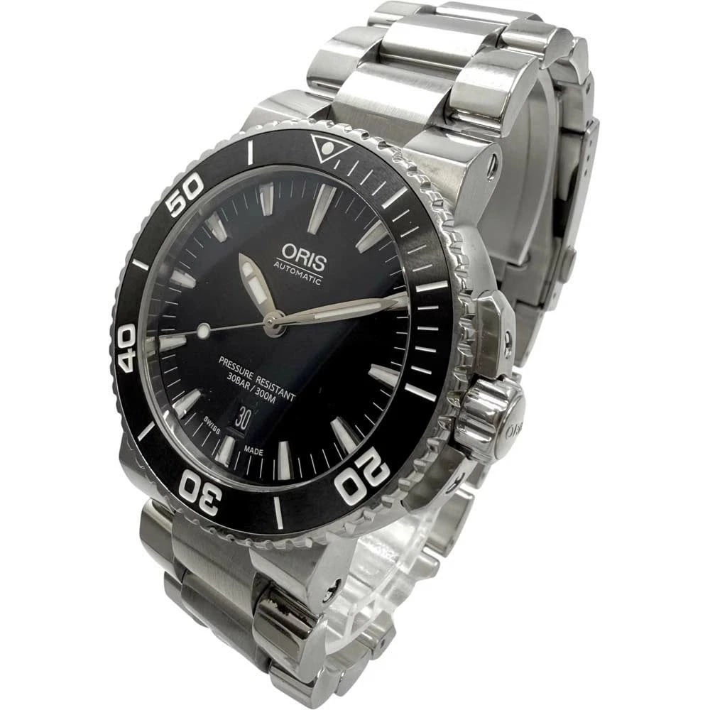 ORIS AQUIS AUTOMATIC BLACK DIAL WATCH - 2