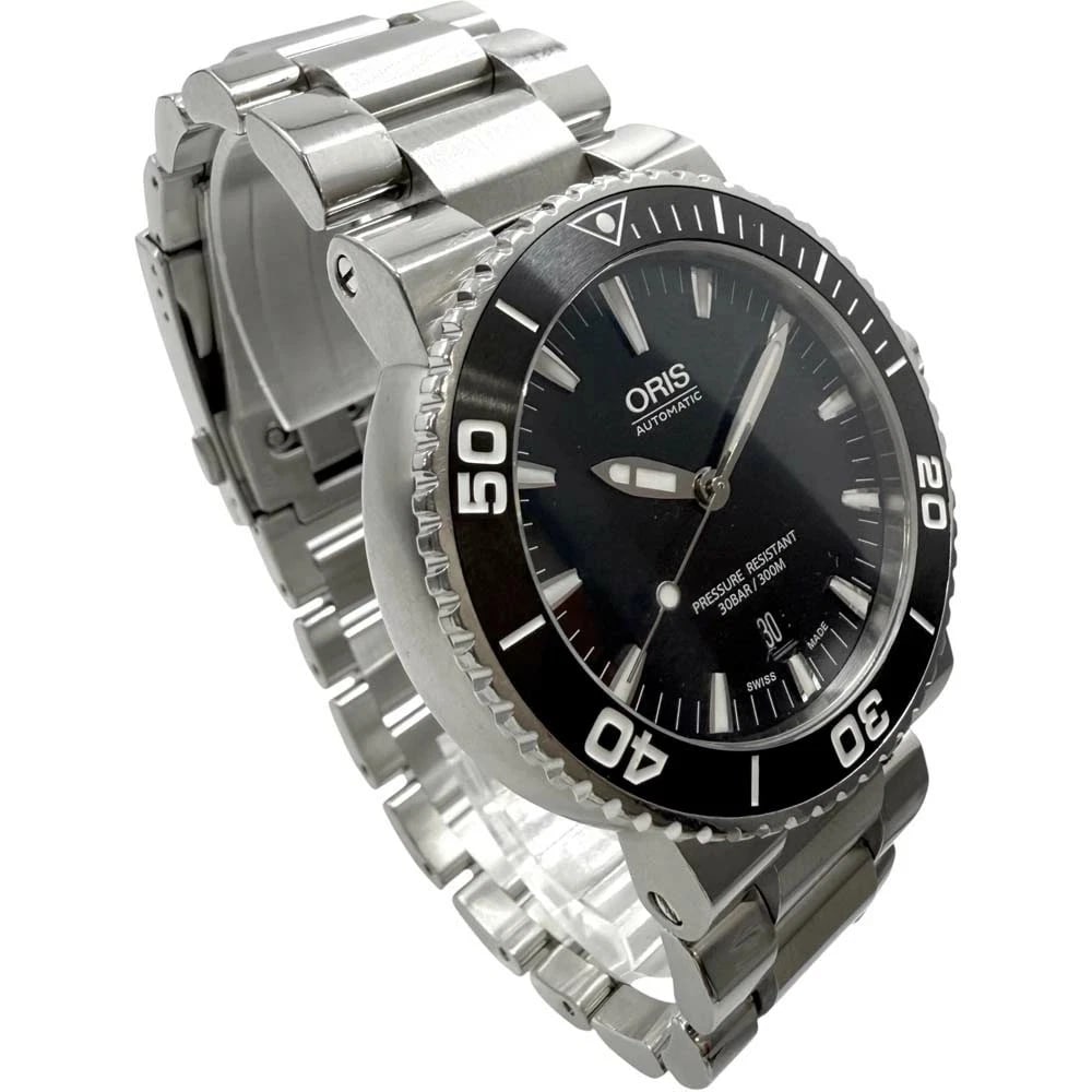 ORIS AQUIS AUTOMATIC BLACK DIAL WATCH - 3