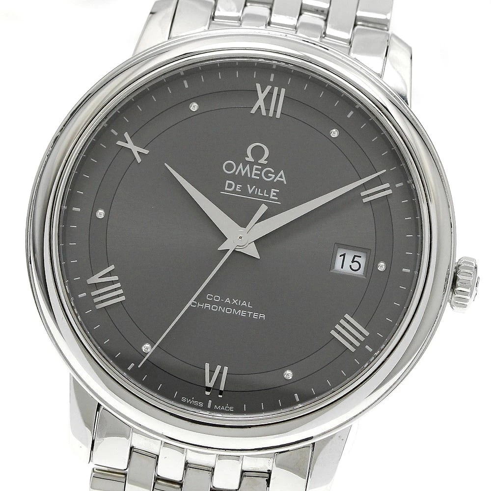 OMEGA DE VILLE PRESTIGE CO-AXIAL AUTOMATIC WATCH: Omega De Ville Prestige Co-Axial Automatic Watch Brand: OMEGA Type/Style: Wristwatch Material: Stainless Steel Color: Silver dial Size: Case size: 40mm Wrist size: Approx. 16 + 2.4cm Accessories: