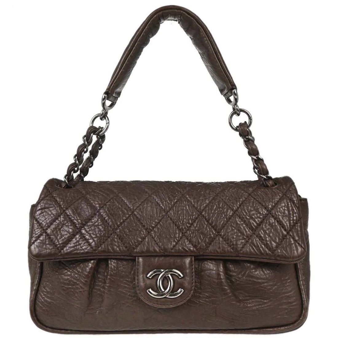 CHANEL BROWN CALFSKIN HANDBAG (1 of 8)