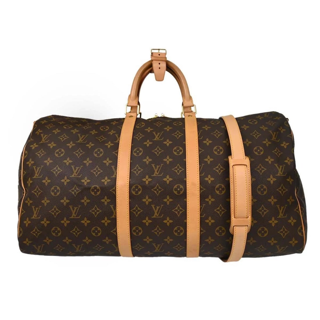 LOUIS VUITTON MONOGRAM KEEPALL BANDOULIERE 55 DUFFLE BAG (1 of 7)