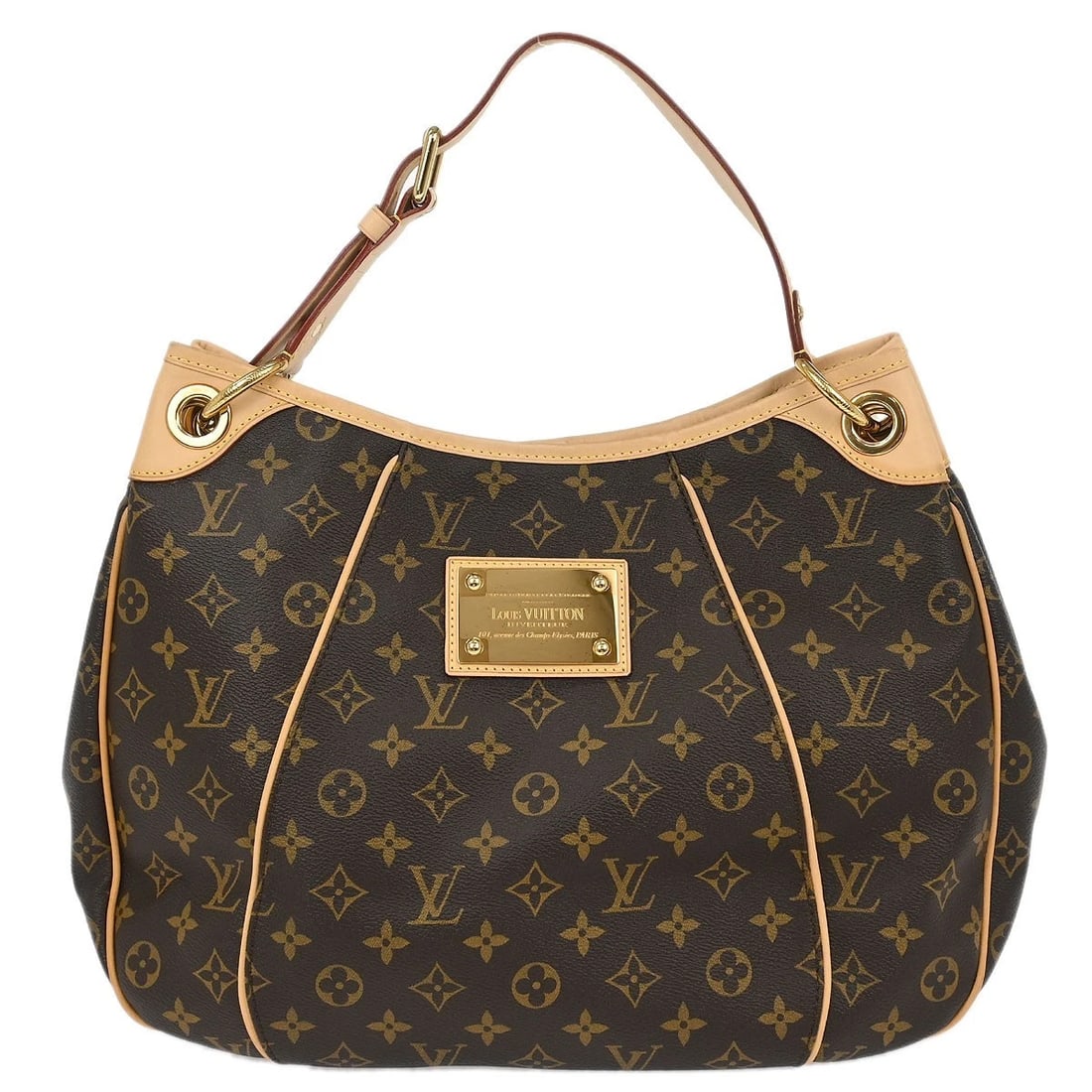 LOUIS VUITTON MONOGRAM GALLIERA SHOULDER BAG: Louis Vuitton Monogram Galliera Shoulder Bag Brand: Louis Vuitton Type/Style: Shoulder Bag Material: Monogram Canvas, Leather Color: Brown Size: W 15.4 x H 11.4 x D 4.7 (Inch) Accessories: None