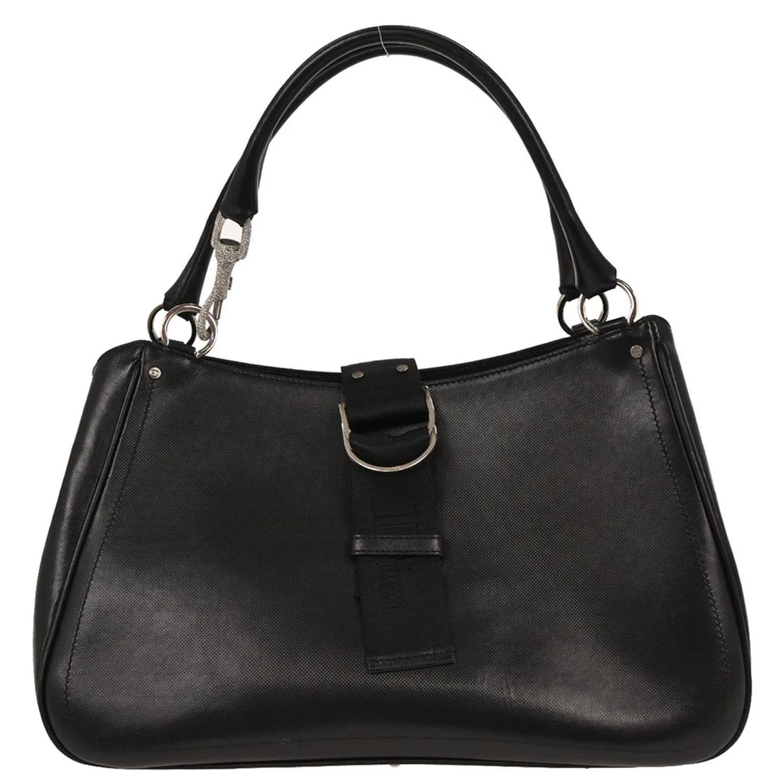 CHRISTIAN DIOR BLACK LEATHER HANDBAG (1 of 6)