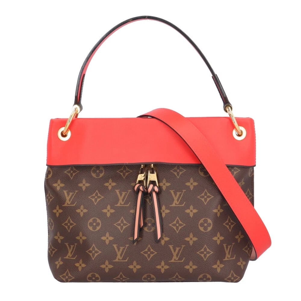 LOUIS VUITTON SHOULDER BAG MONOGRAM CANVAS: LOUIS VUITTON Shoulder Bag Monogram canvas Brand: LOUIS VUITTON Type/Style: Shoulder Bag Material: Exterior Material Monogram canvas Color: Exterior Color Brown / Red Size: W10.6 x H9.8 x D4.1inch Han