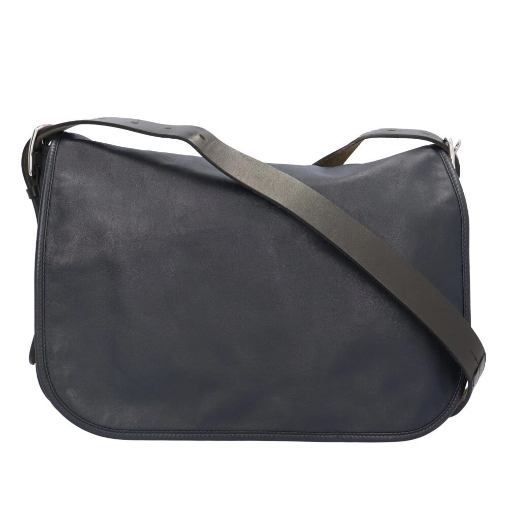 HERMES SHOULDER BAG CROSS BODY LEATHER: HERMES Shoulder Bag Cross Body leather Brand: HERMES Type/Style: Shoulder Bag Material: Exterior Material leather Color: Exterior Color Navy Size: W13.4 x H10.6 x D2.4inch Accessories: None