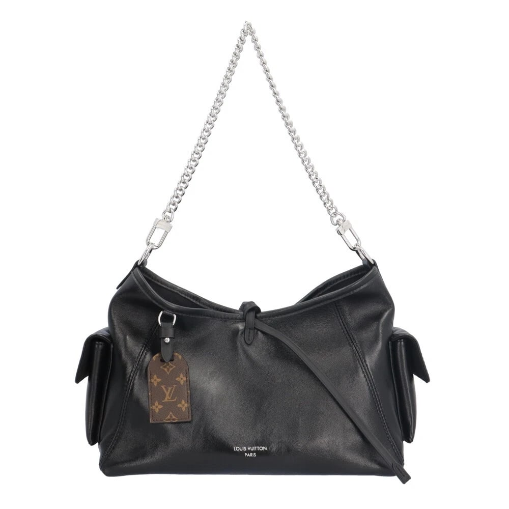 LOUIS VUITTON SHOULDER BAG: LOUIS VUITTON Shoulder Bag Brand: LOUIS VUITTON Type/Style: Shoulder Bag Material: Exterior Material Lamb leather Color: Exterior Color black Size: W13.2 x H8.7 x D5.5inch Accessories: None
