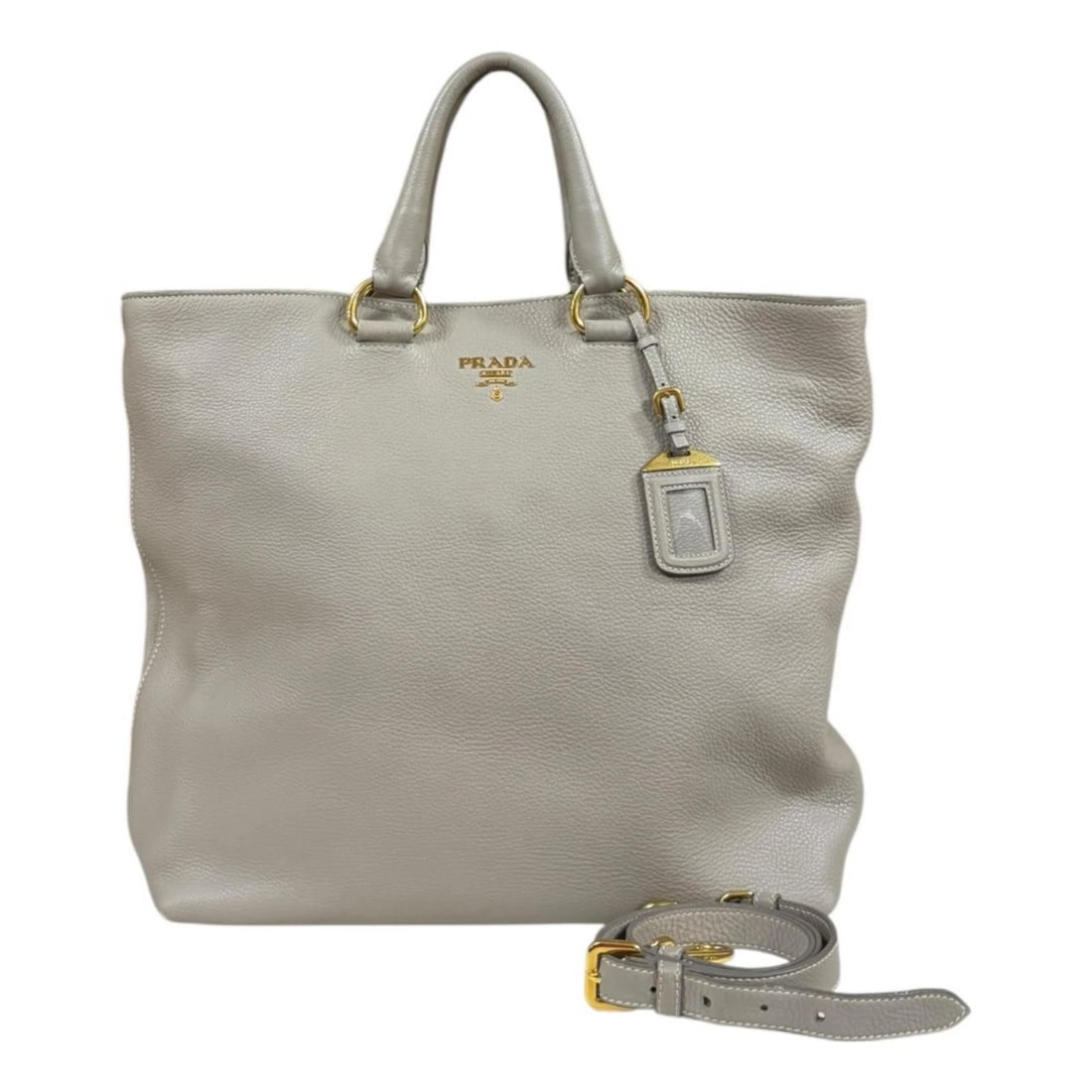 PRADA SHOULDER BAG CROSS BODY LEATHER 2WAY: PRADA Shoulder Bag Cross Body leather 2way Brand: PRADA Type/Style: Shoulder Bag Material: Exterior Material leather Color: Exterior Color beige Size: W14.2 x H13.8 x D5.5inch Handle:15.0inch Acce