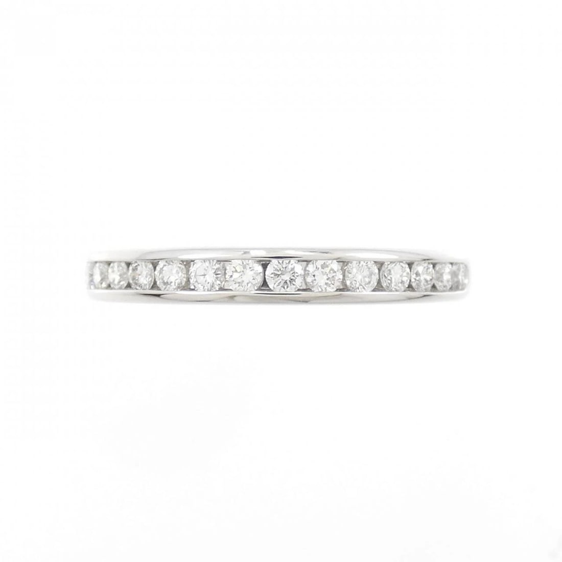 TIFFANY & CO. HALF CIRCLE CHANNEL SETTING RING: TIFFANY & Co. Half Circle Channel Setting Ring Brand: TIFFANY&Co. Type/Style: TIFFANY & Co. Ring Material: Platinum, Main Stone natural Color: SILVER Size: US 5.5 Accessories: None Accessories