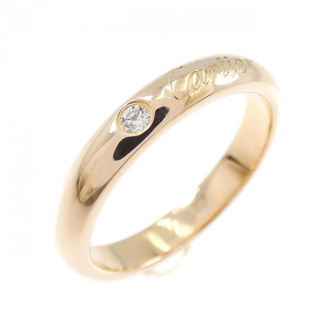 CARTIER WEDDING RING: Cartier Wedding Ring Brand: CARTIER Type/Style: Cartier Ring Material: 750 Pink Gold, Main Stone Natural Color: Pink Gold Size: US 4 Accessories: None Accessories Notice: When purchasing pre-owned