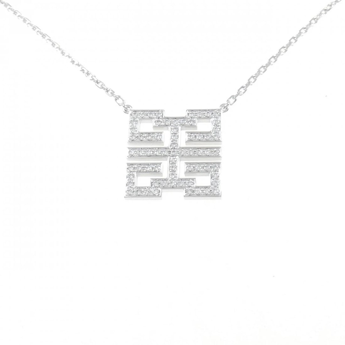 CARTIER WISH KNOT MINI NECKLACE: Cartier wish knot mini Necklace Brand: Cartier Type/Style: Cartier Nacklace Material: 750 White Gold, Main Stone Natural Color: White Gold Size: Length 41cm ActualSize Pendant top H x W: 16.9mmx17.2mm