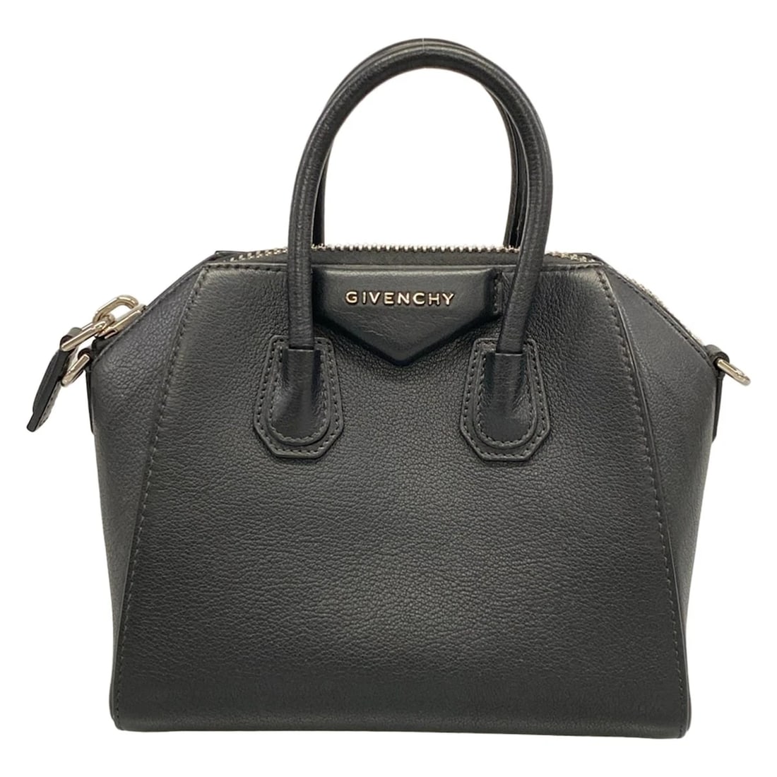 GIVENCHY ANTIGONA MINI - BLACK LEATHER HANDBAG (1 of 9)