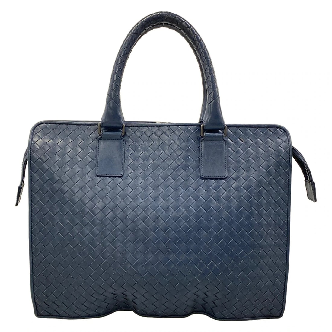 BOTTEGA VENETA NAVY LEATHER BUSINESS BAG: BOTTEGA VENETA Navy Leather Business Bag Brand: BOTTEGA VENETA Type/Style: Business Bag Material: Exterior Material Leather Color: Exterior Color Navy Size: Height : 11.42 inch (29 cm) Width : 14.96 i