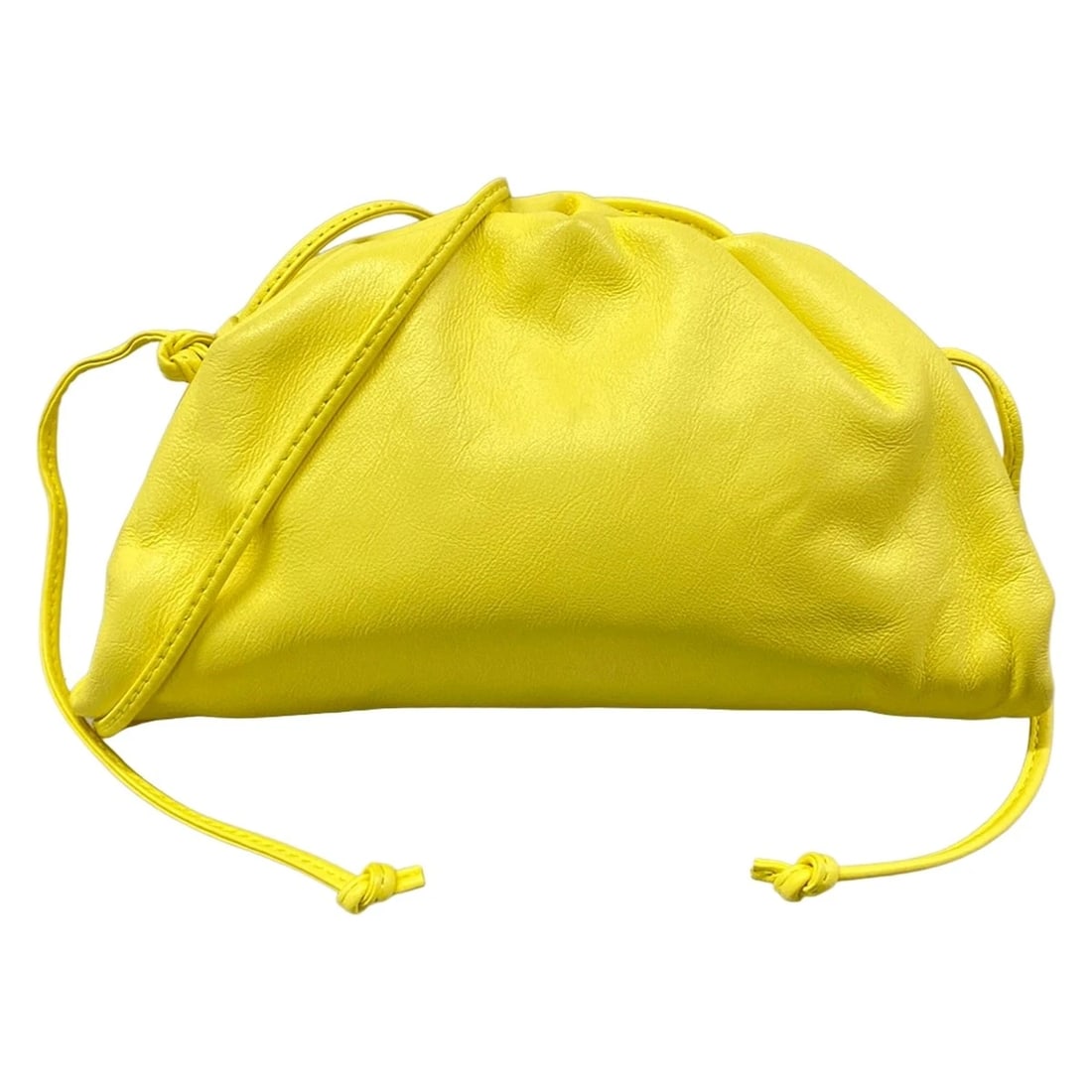 BOTTEGA VENETA THE POUCH YELLOW LEATHER SHOULDER BAG: BOTTEGA VENETA The Pouch Yellow Leather Shoulder Bag Brand: BOTTEGA VENETA Type/Style: Shoulder Bag Material: Exterior Material Leather Color: Exterior Color Yellow Size: Height : 4.72 inch(Inch) (12 