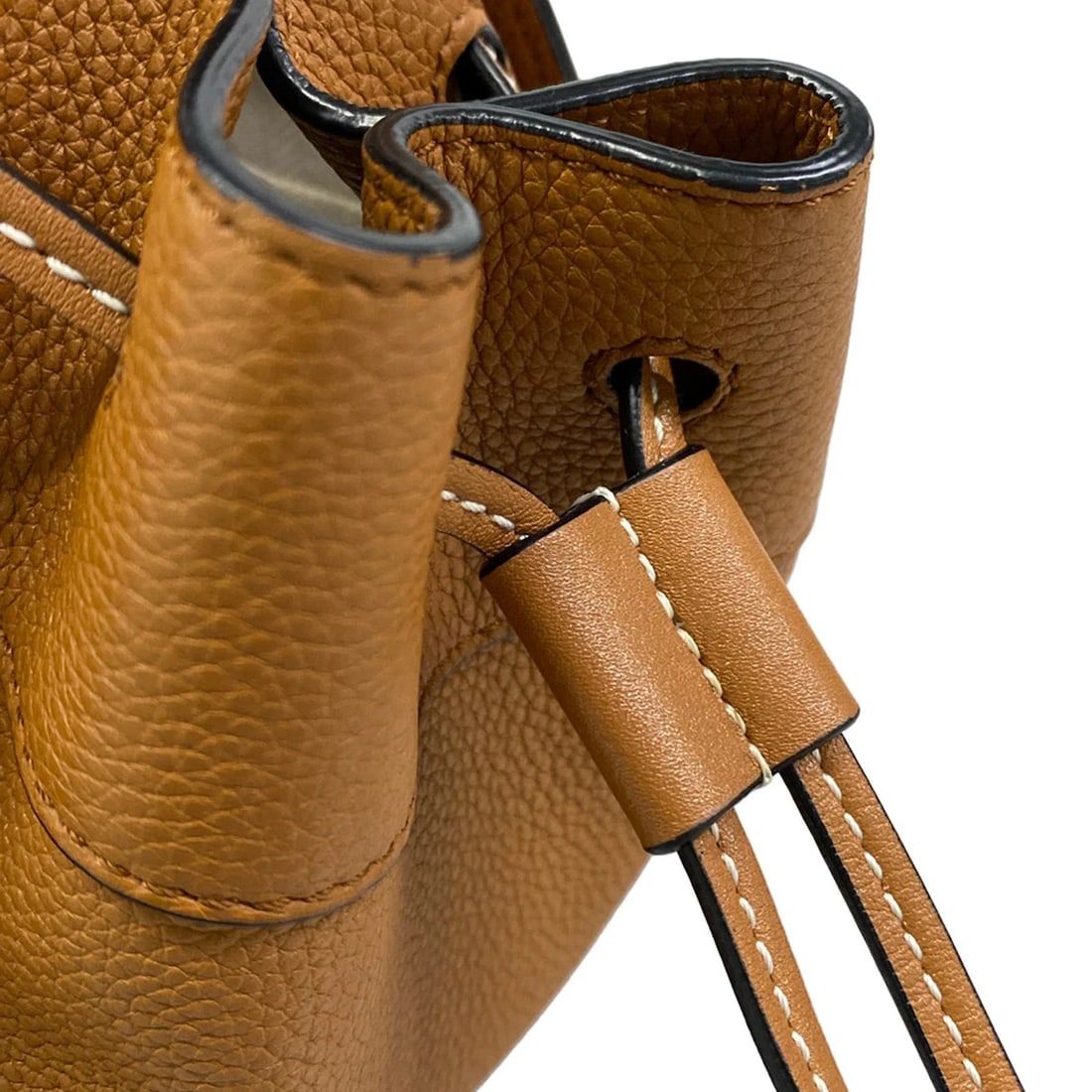 LOEWE HAMMOCK DRAWSTRING BAG MINI TAN - 9