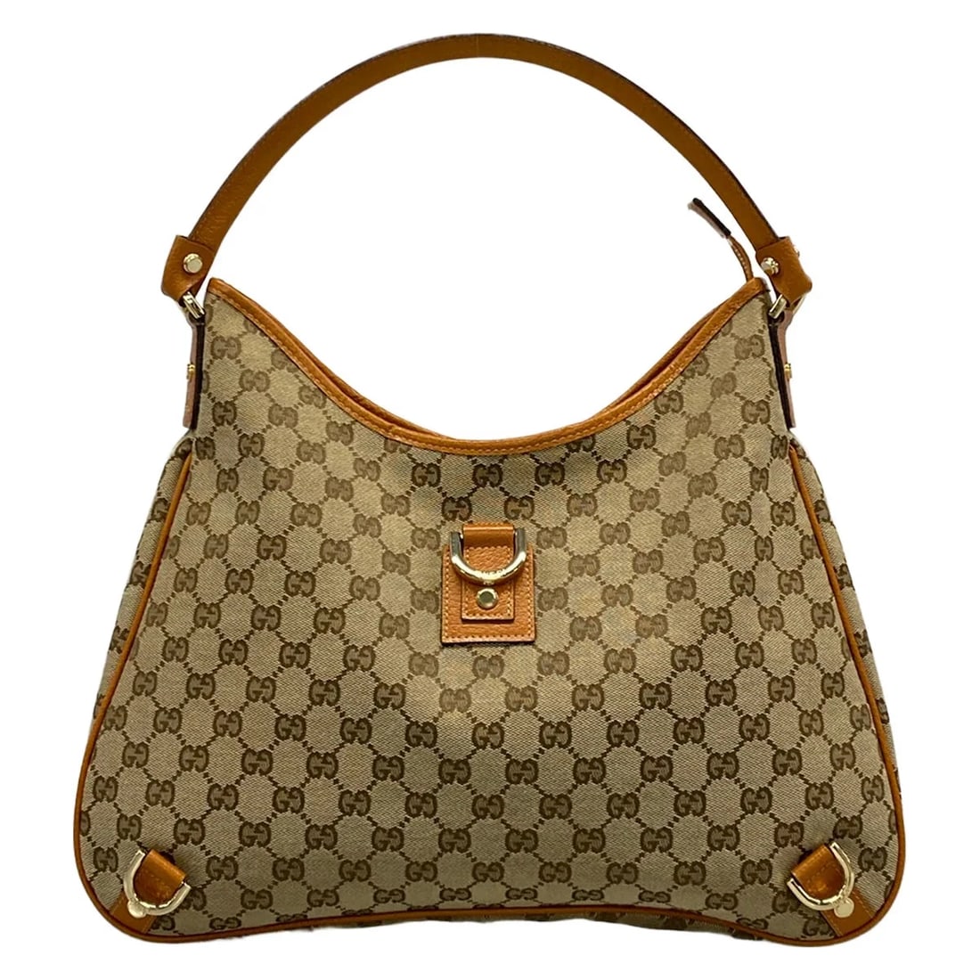 GUCCI ABBEY, GG PATTERN DARK BROWN BEIGE BROWN JACQUARD LEATHER (1 of 10)