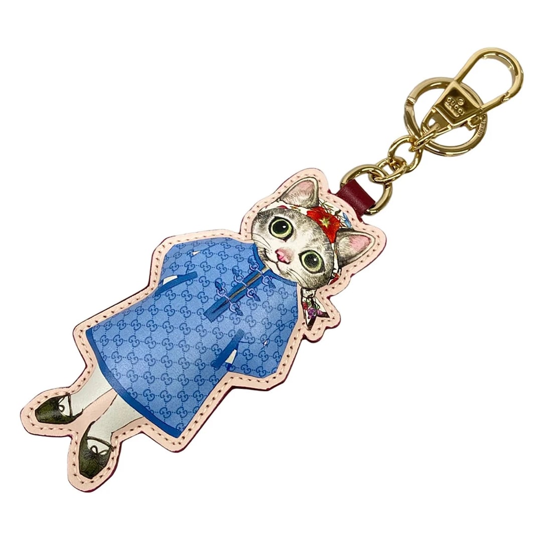 GUCCI PINK LIGHT BLUE MULTI CG SUPREME CANVAS HARDWARE BAG CHARM: GUCCI Pink Light Blue Multi CG Supreme Canvas Hardware Bag Charm Brand: GUCCI Type/Style: Bag Charm Material: Exterior Material CG Supreme Canvas, Hardware Color: Exterior Color Pink, Light Blue, Mult
