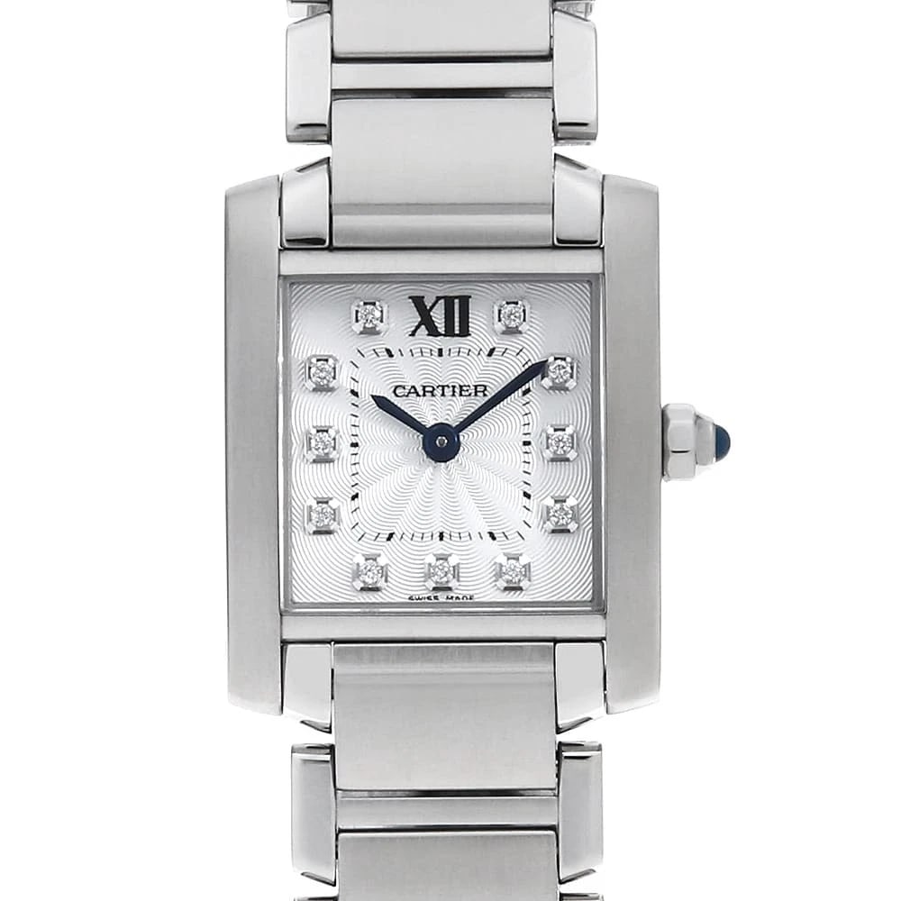 CARTIER TANK FRANCAISE SM WATCH: Cartier Tank francaise SM Brand: Cartier Type/Style: Wrist watch Material: Band Material Stainless Steel, Case Material Stainless Steel Color: Dial Color Silver Size: Case Size Case:W25mm x H20mm