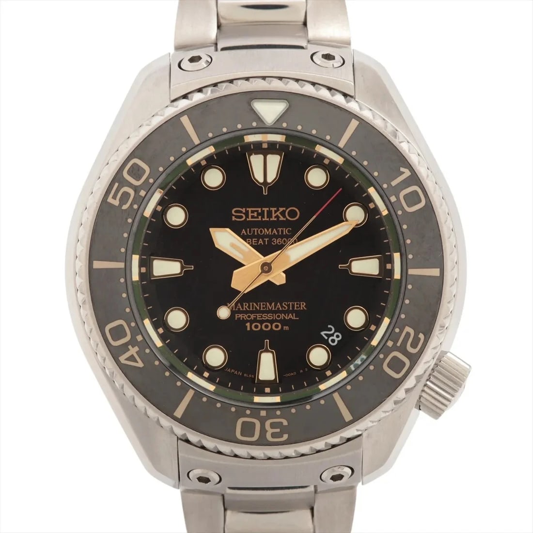 SEIKO PROSPEX SS?TI AT BLACK DIAL WATCH (1 of 2)