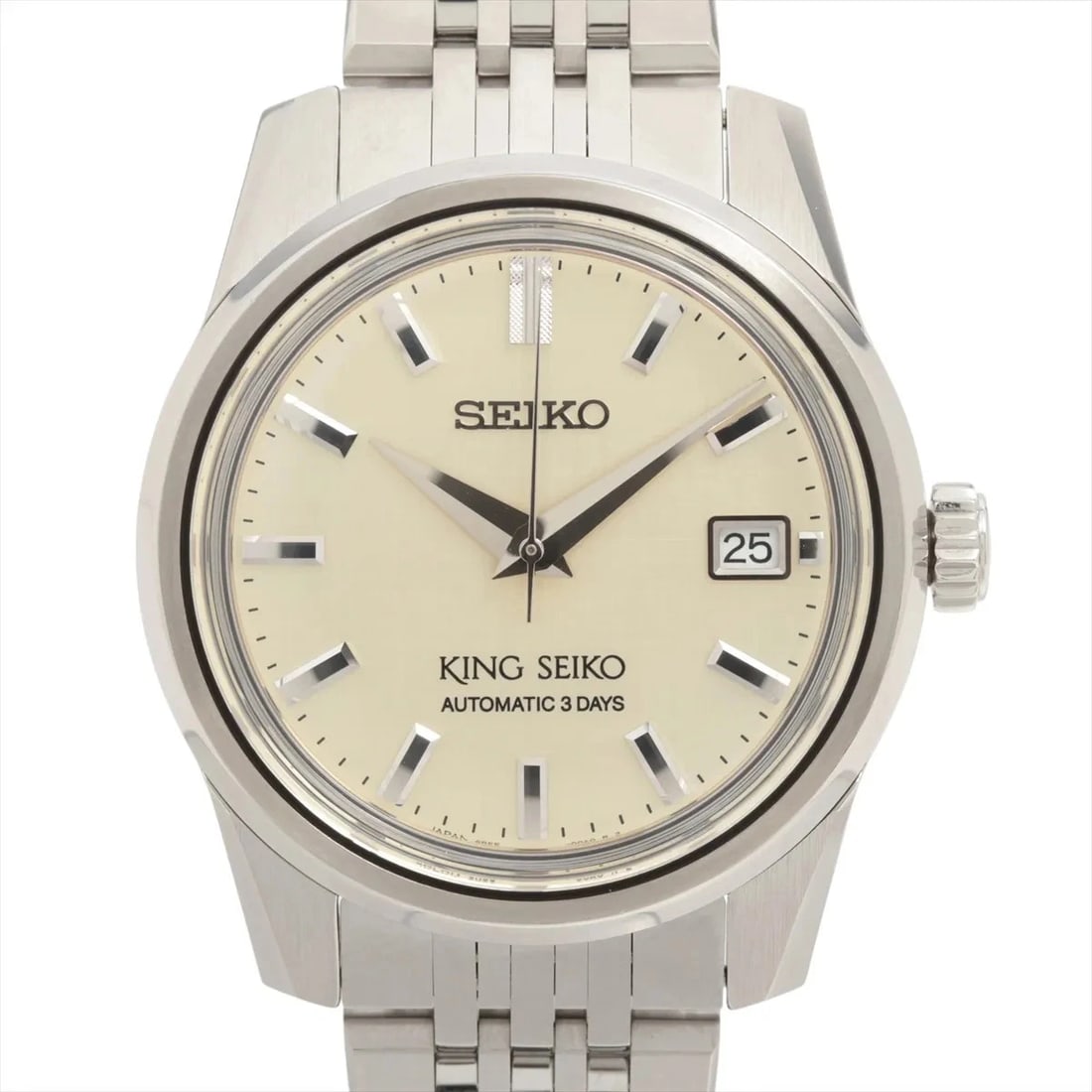 SEIKO KING SS AT SILVER-FACE WATCH: Seiko King SS AT Silver-Face Brand: Seiko Type/Style: Wristwatch Material: SS Color: Dial Color Silver Size: Case:W1.2 x H1.6inch / W39 x H46.1 Circumference of Wrist:7.9inch / 20 Accessories: Non