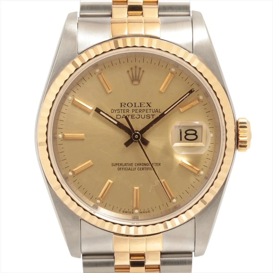 ROLEX SS?YG AT CHAMPAGNE-FACE WATCH: Rolex SS?YG AT Champagne-Face Brand: Rolex Type/Style: Wristwatch Material: SS?YG Color: Dial Color Champagne Size: Case:W1.2 x H1.2inch / W36 x H36 Circumference of Wrist:7.7inch / 19.5 Accessori
