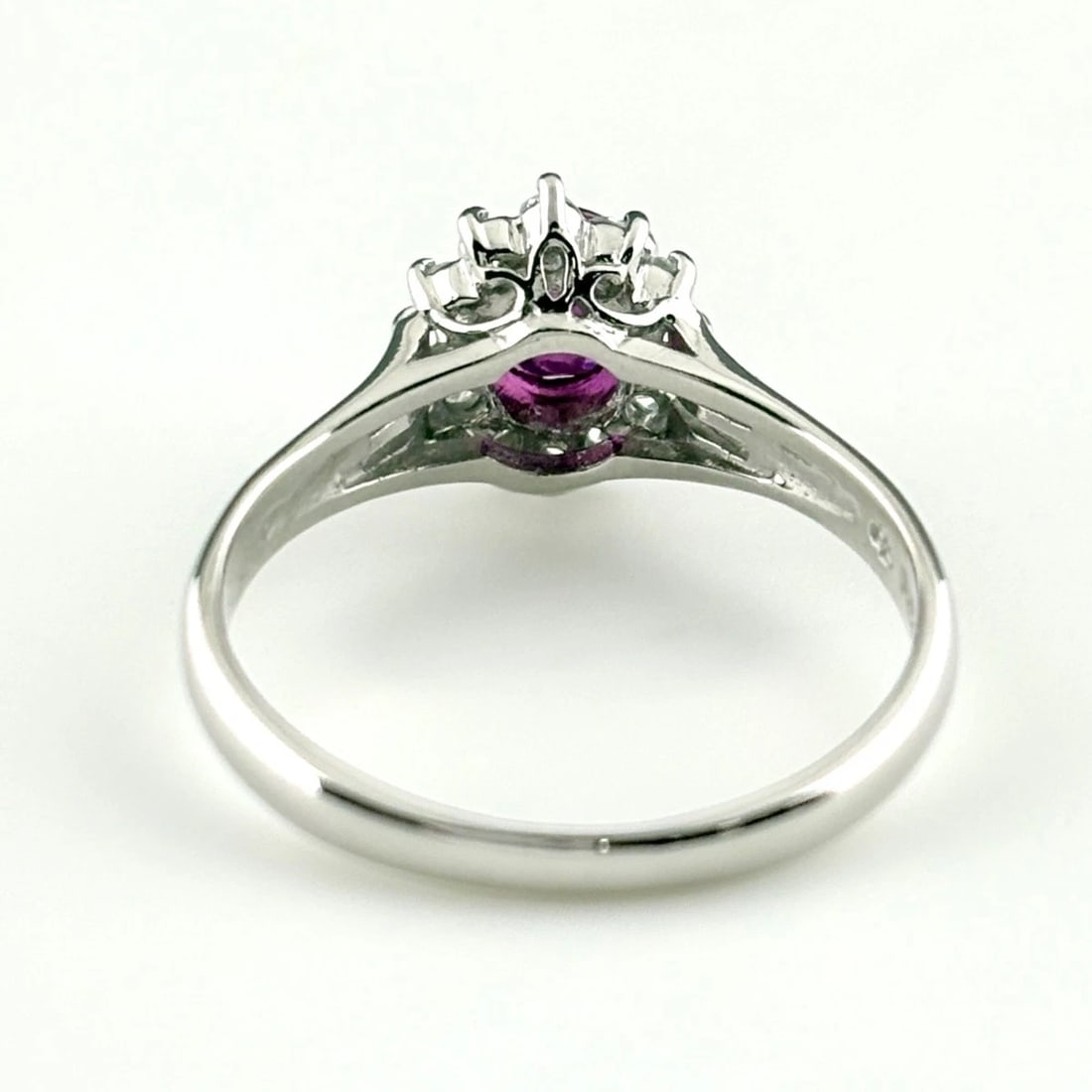 RUBY DESIGN PLATINUM MELEE DIAMOND RING - 4