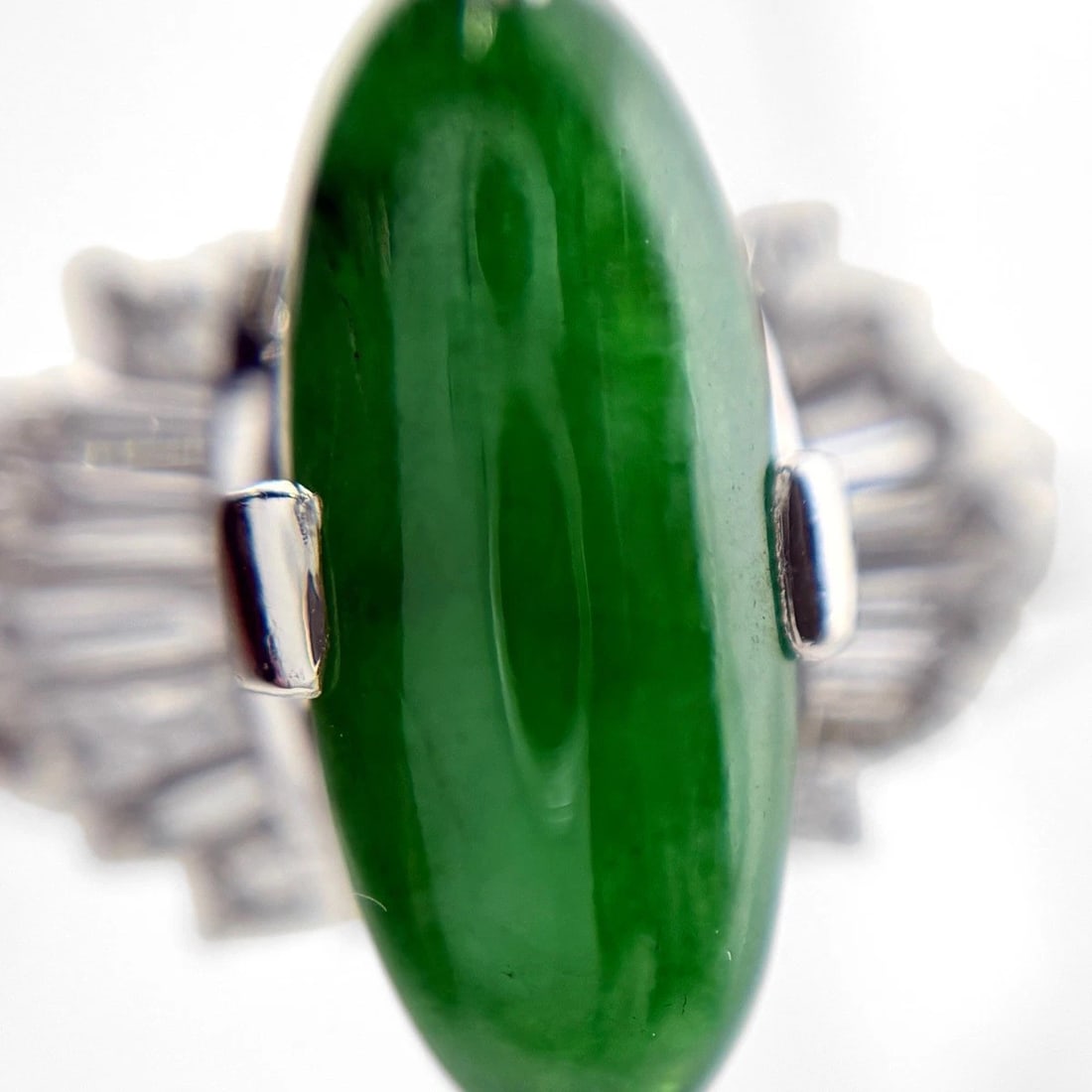 JADE DESIGN RING PLATINUM - 2