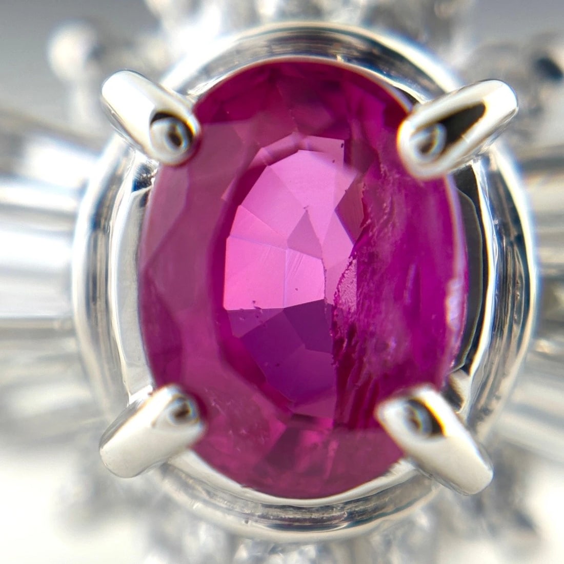 RUBY DESIGN PLATINUM RING MELEE DIAMOND - 2