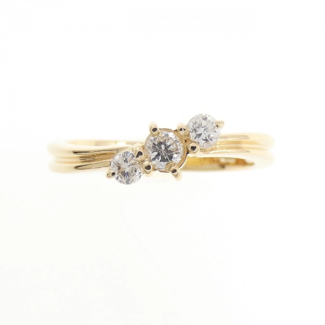 K18YG DIAMOND RING - 2