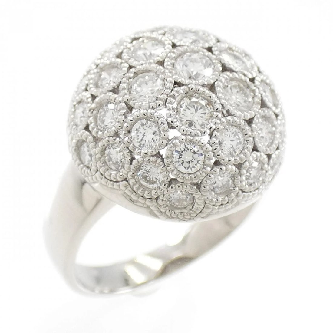 PT900 DIAMOND RING: PT900 Diamond Ring Brand: Unbranded Type/Style: Diamond Ring Material: PT900, Main Stone Natural Color: Silver Size: US 5 3/4 Accessories: None Accessories Notice: When purchasing pre-owned goods,