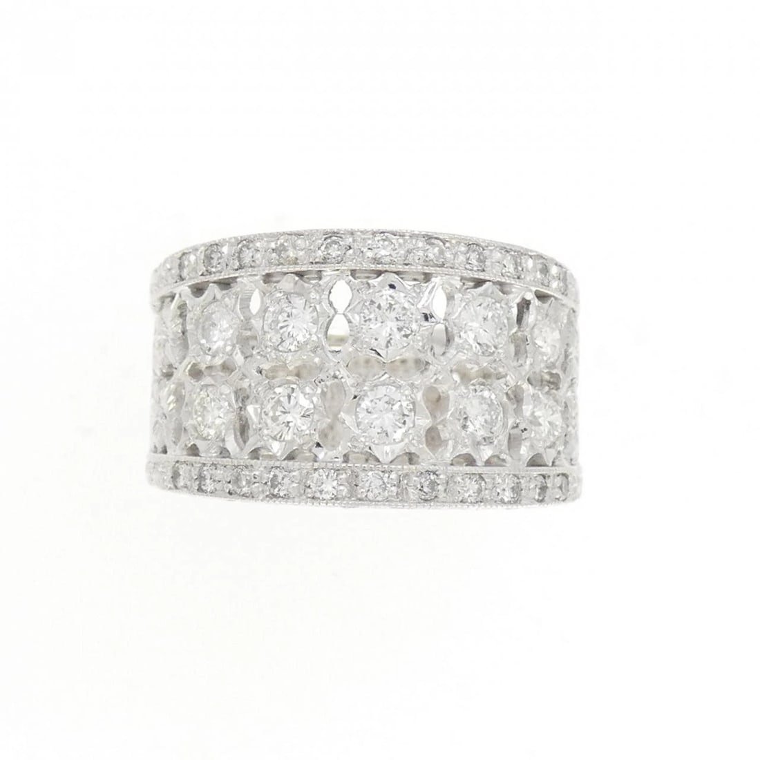 K18WG DIAMOND RING - 2