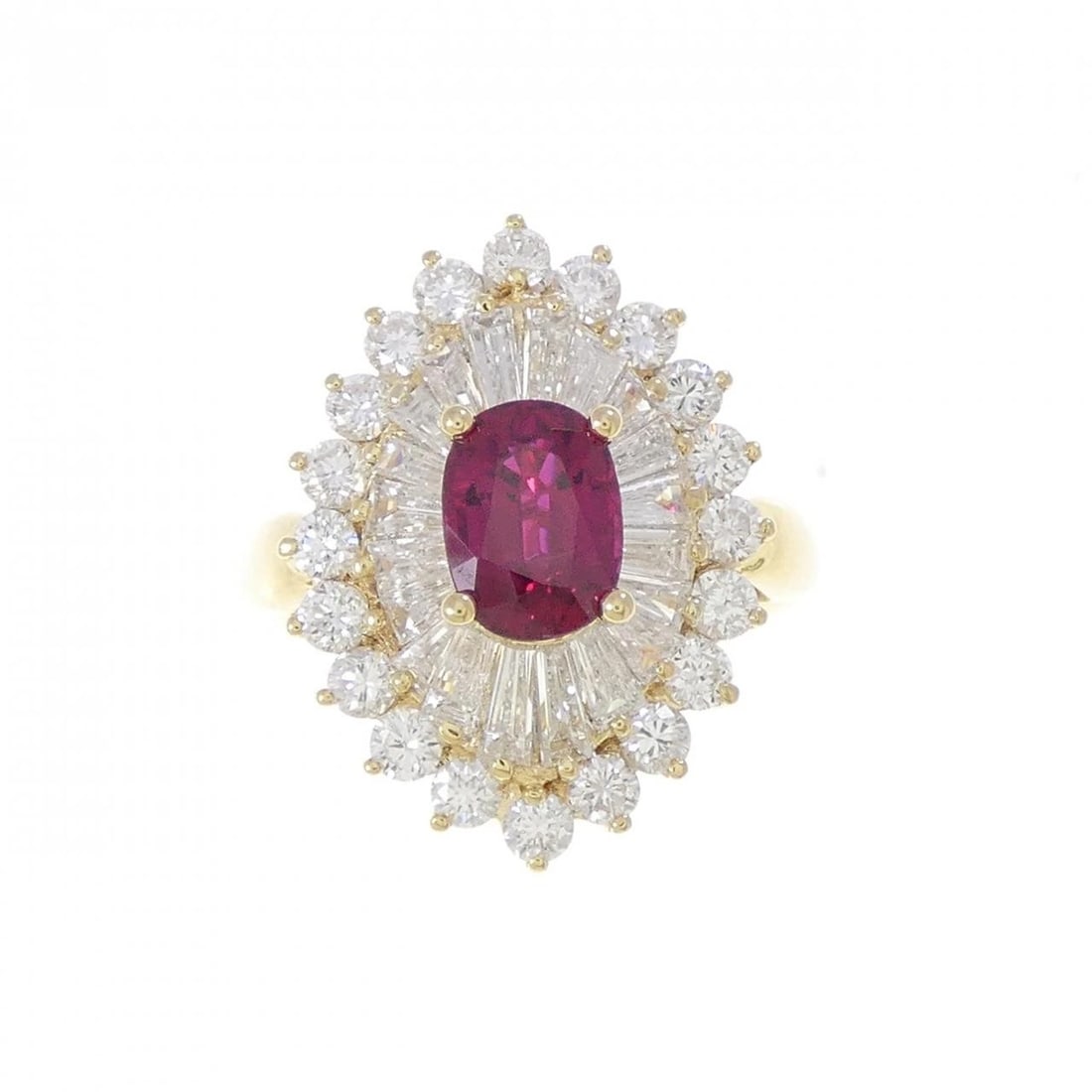 K18YG RUBY RING - 2