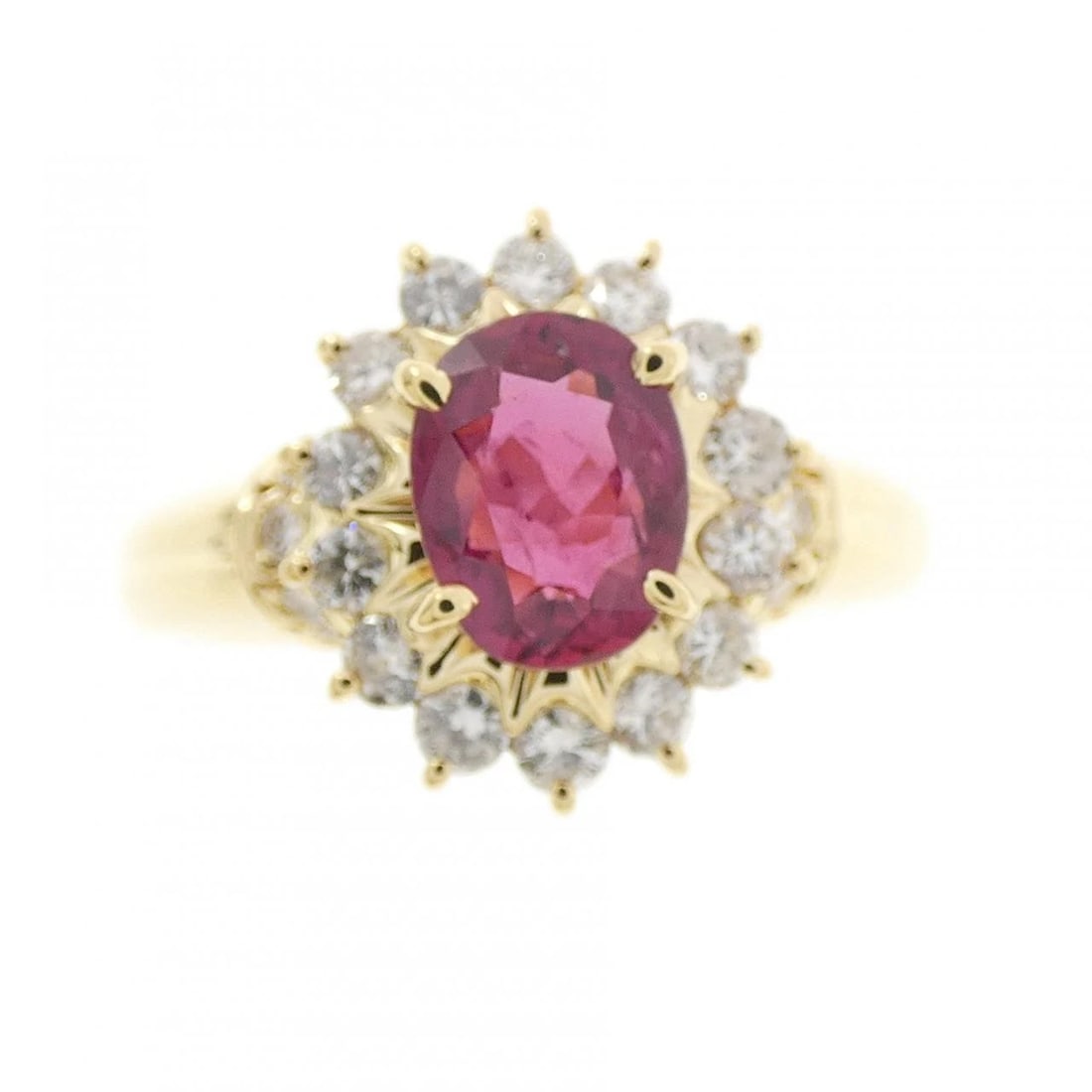 K18YG RUBY RING - 2