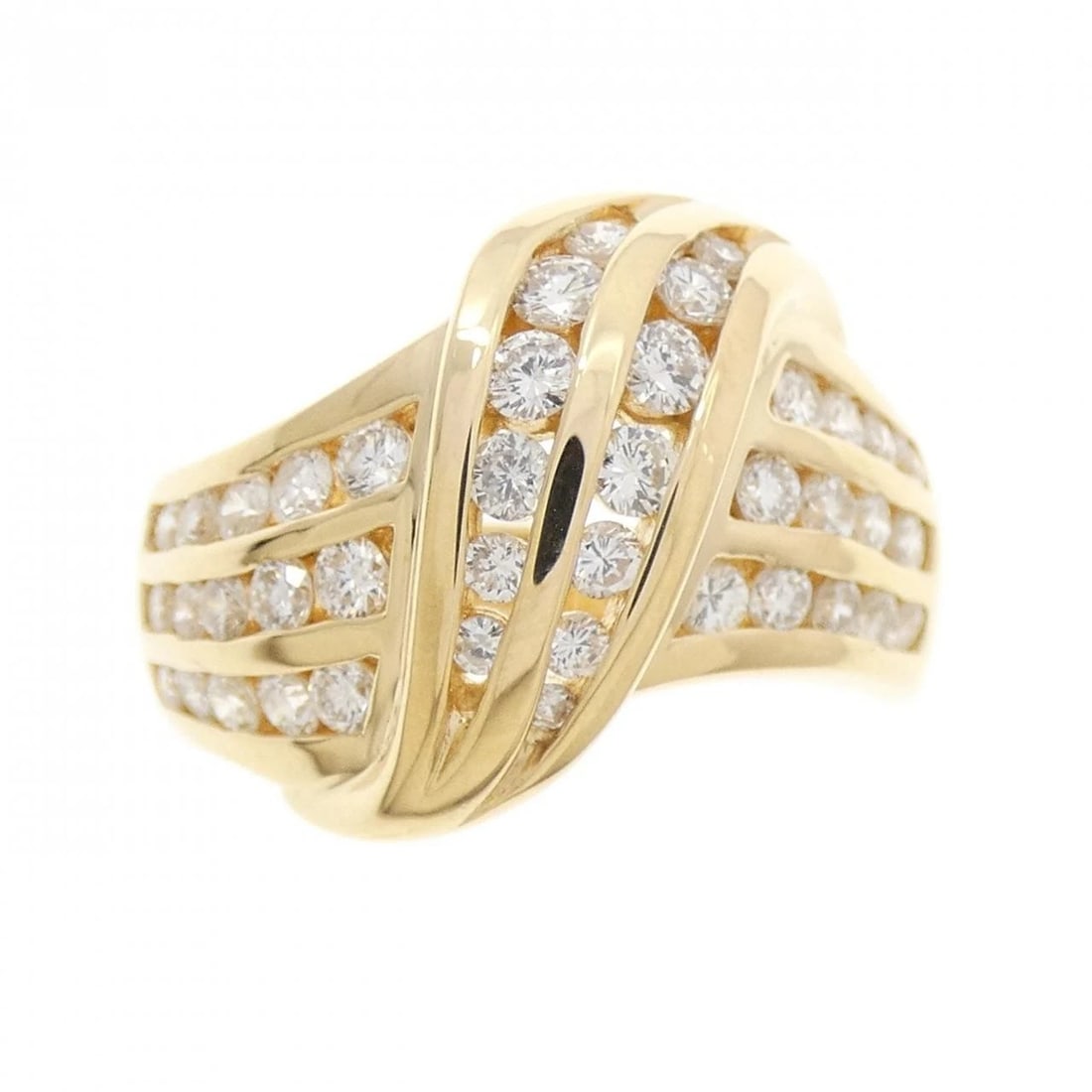 K18YG DIAMOND RING - 2