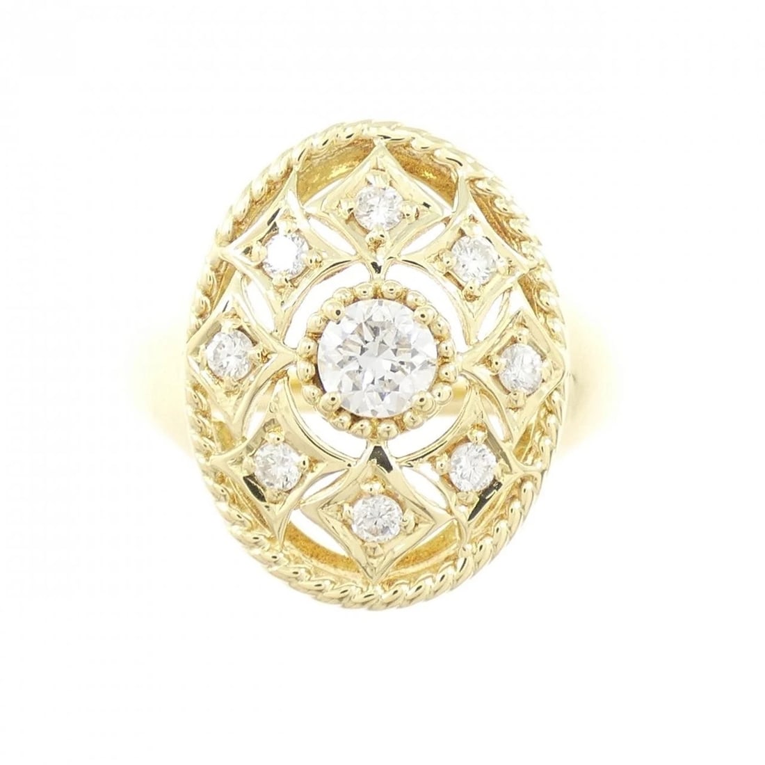 K18YG DIAMOND RING - 2