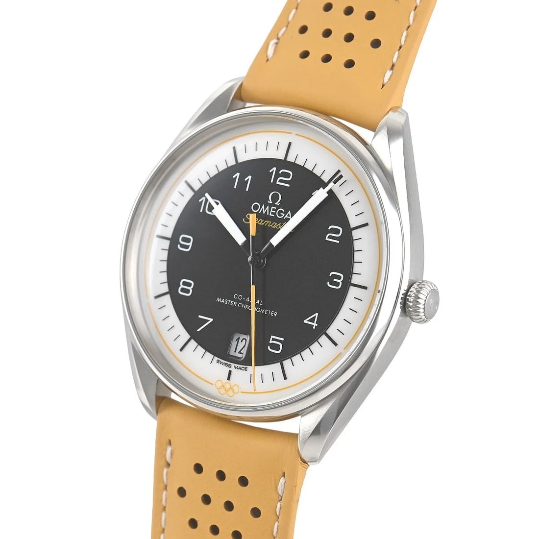 OMEGA SEAMASTER OLYMPIC OFFICIAL TIMEKEEPER WATCH: OMEGA Seamaster Olympic Official Timekeeper Brand: OMEGA Type/Style: Wristwatch Material: Case Material stainless Color: Dial Color White/Black Size: Case Size Case Size: 39.5mm Accessories: None