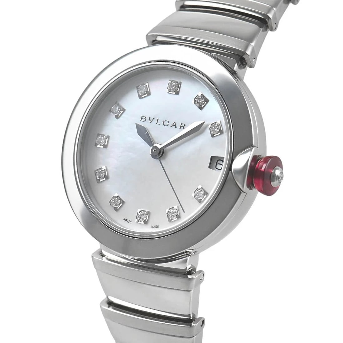 BVLGARI LUCEA WATCH: BVLGARI Lucea Brand: BVLGARI Type/Style: Wristwatch Material: Case Material stainless Color: Dial Color white Size: Case Size 33.0mm Accessories: None Accessories Notice: When purchasing p