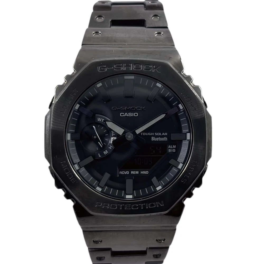 G-SHOCK FULL METAL SOLAR RADIO BLUETOOTH WATCH: G-Shock Full Metal Solar Radio Bluetooth Watch Brand: G-SHOCK Type/Style: Wristwatch Material: Stainless Steel Color: Black dial Size: Case size: 49.8mm Wrist size: Maximum approx.19cm Accessories