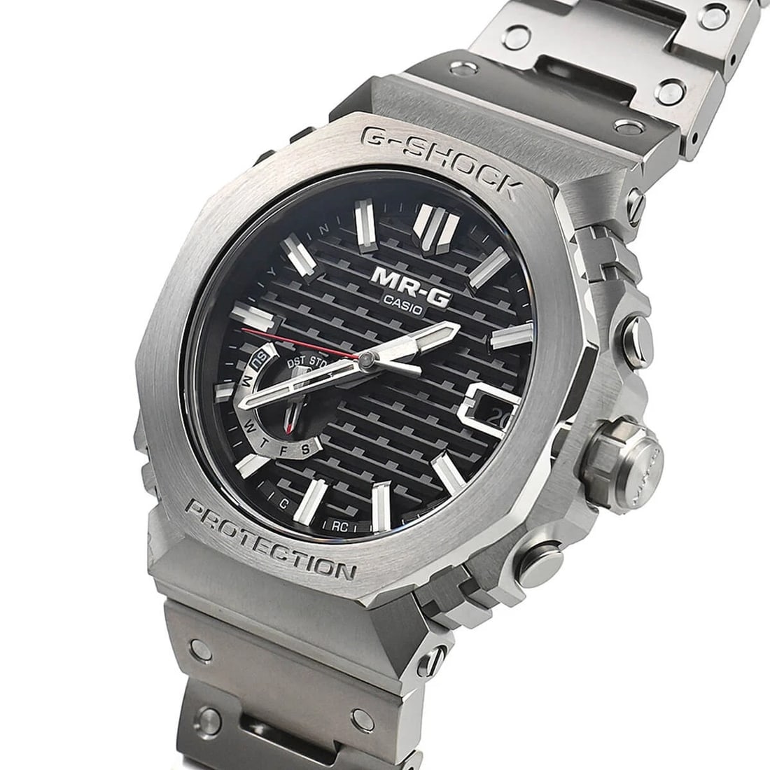 CASIO MRG "WOODEN FRAME" WATCH: CASIO MRG "Wooden Frame" Brand: CASIO Type/Style: Wristwatch Material: Case Material Titanium Coion Color: Dial Color black Size: Case Size Case Size: 49.5 x 44.4 mm Accessories: None Acce
