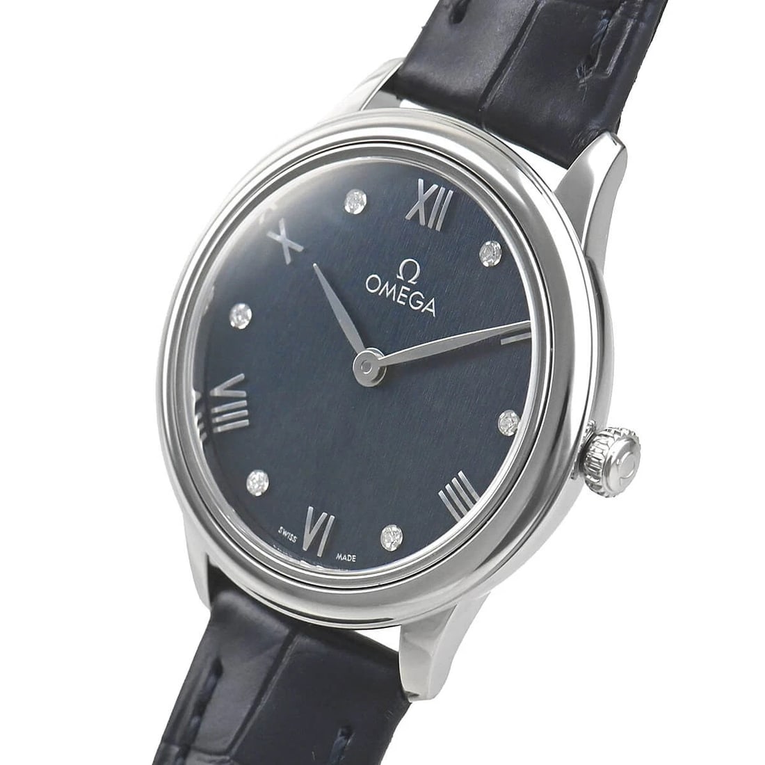 OMEGA DE VILLE PRESTIGE WATCH: OMEGA De Ville Prestige Brand: OMEGA Type/Style: Wristwatch Material: Case Material stainless Color: Dial Color dark blue Size: Case Size Case Size: 27.5mm Accessories: None Accessories No