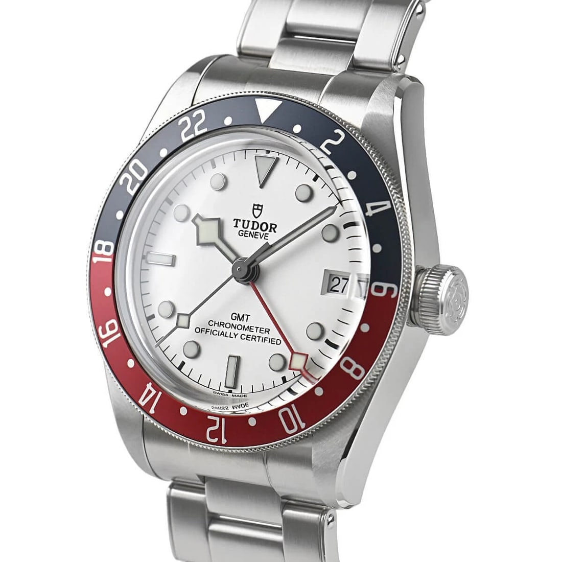 TUDOR BLACK BAY GMT WATCH: Tudor Black Bay GMT Brand: Tudor Type/Style: Wristwatch Material: Case Material stainless Color: Dial Color Opaline Size: Case Size Case Size: 41.0mm Accessories: None Accessories Notice:
