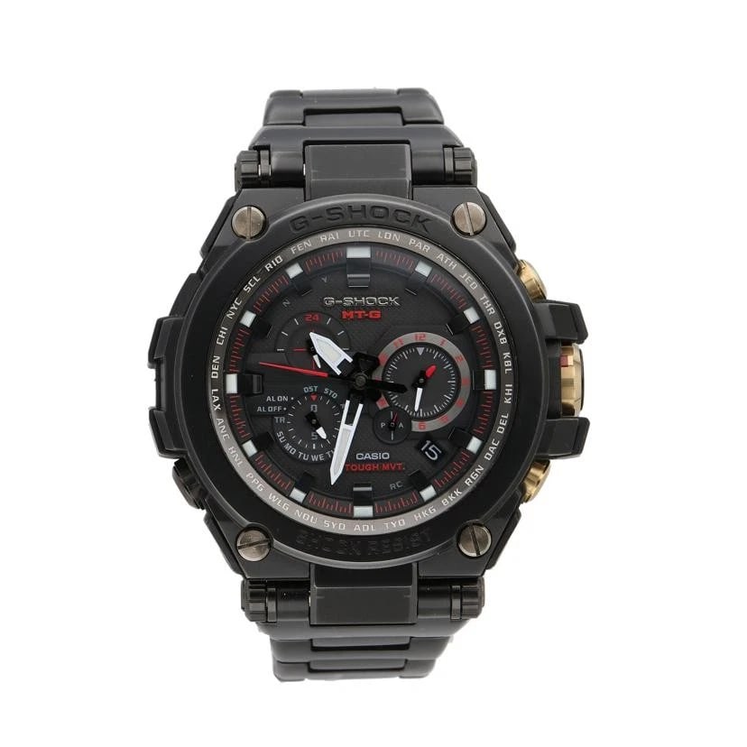 G-SHOCK MT-G MODEL RADIO-CONTROLLED SOLAR WATCH: G-Shock Mt-G Model Radio-Controlled Solar Watch Brand: G-SHOCK Type/Style: Wristwatch Material: Stainless Steel Color: Black dial Size: Case size: 50.9mm Wrist size: 20 cm Accessories: None