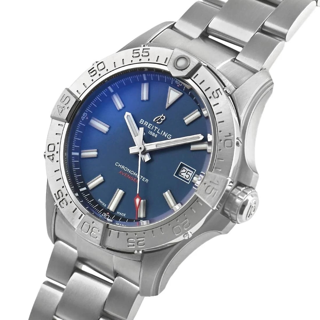 BREITLING AVENGER AUTOMATIC WATCH: BREITLING Avenger Automatic Brand: BREITLING Type/Style: Wristwatch Material: Case Material stainless Color: Dial Color blue Size: Case Size Case Size: 42.0mm Accessories: None Accessories
