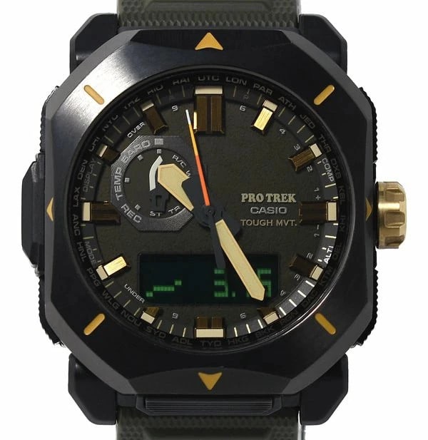 CASIO PRO TREK CLIMBER LINE TOUGH SOLAR BLACK STAINLESS STEEL RESIN WATCH: Casio Pro Trek Climber Line Tough Solar Black Stainless Steel Resin Watch Brand: CASIO Type/Style: Wristwatch Material: Stainless Steel + Resin Color: Black dial Size: Case size: 44.8mm Accessorie