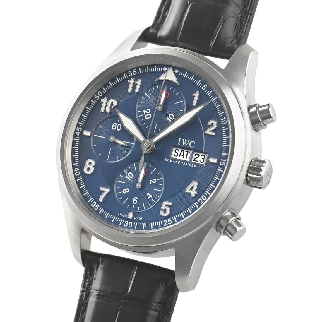 IWC PILOT'S WATCH LAUREUS WATCH: IWC Pilot's Watch Laureus Brand: IWC Type/Style: Wristwatch Material: Case Material stainless Color: Dial Color blue Size: Case Size 42.0mm Accessories: None Accessories Notice: When purchasing