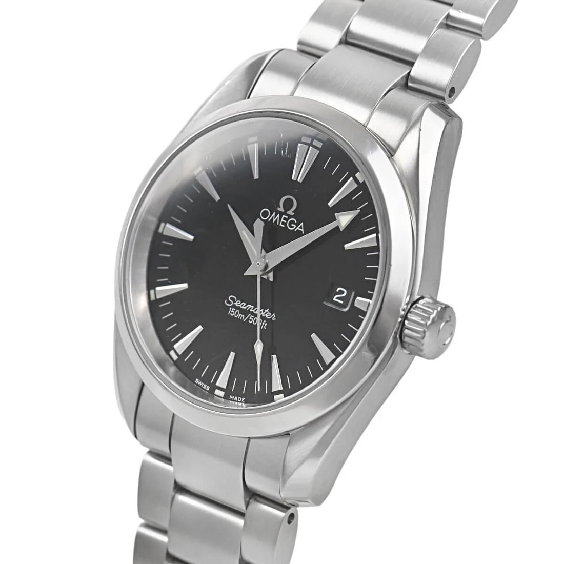 OMEGA SEAMASTER AQUA TERRA WATCH: OMEGA Seamaster Aqua Terra Brand: OMEGA Type/Style: Wristwatch Material: Case Material stainless Color: Dial Color black Size: Case Size Case Size: 36.2mm Accessories: None Accessories Notice: When