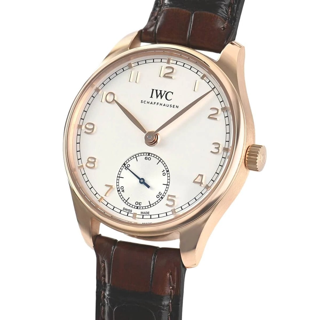 IWC PORTUGIESER AUTOMATIC 40 WATCH: IWC Portugieser Automatic 40 Brand: IWC Type/Style: Wristwatch Material: Case Material Red gold Color: Dial Color Silver Size: Case Size Case Size: 40.4mm Accessories: None Accessories Notice: When