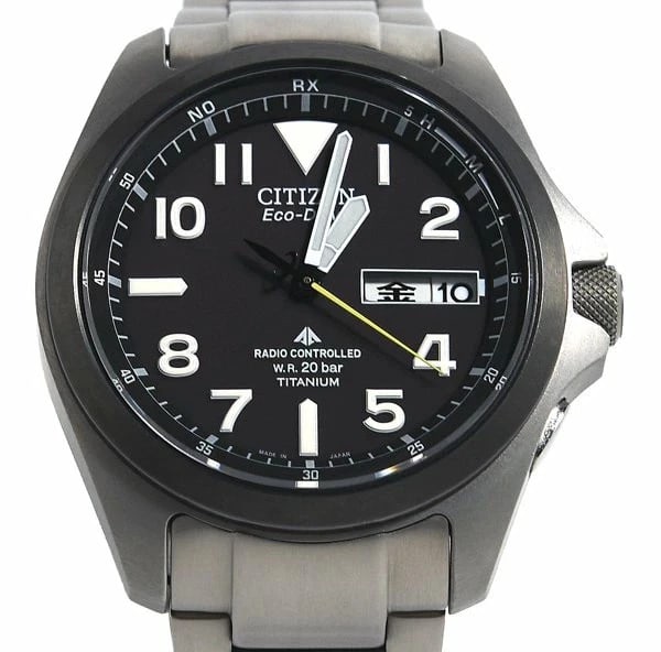 CITIZEN PROMASTER LAND SERIES ECO-DRIVE BLACK WATCH: Citizen Promaster Land Series Eco-Drive Black Watch Brand: CITIZEN Type/Style: Wristwatch Material: titanium Color: Black dial Size: Case size: 39mm Accessories: None Accessories Notice: When