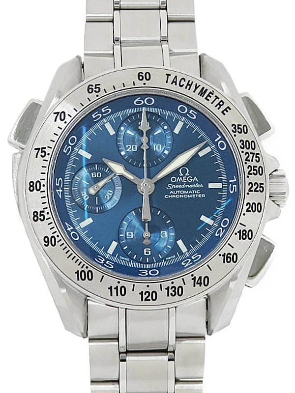 OMEGA SPEEDMASTER SPLIT WATCH: OMEGA Speedmaster Split Brand: OMEGA Type/Style: Wristwatch Material: Case Material stainless Color: Dial Color blue Size: Case Size Case: Approx. 42mm Diameter Wrist Size: Max. Approx. 21cm Acces