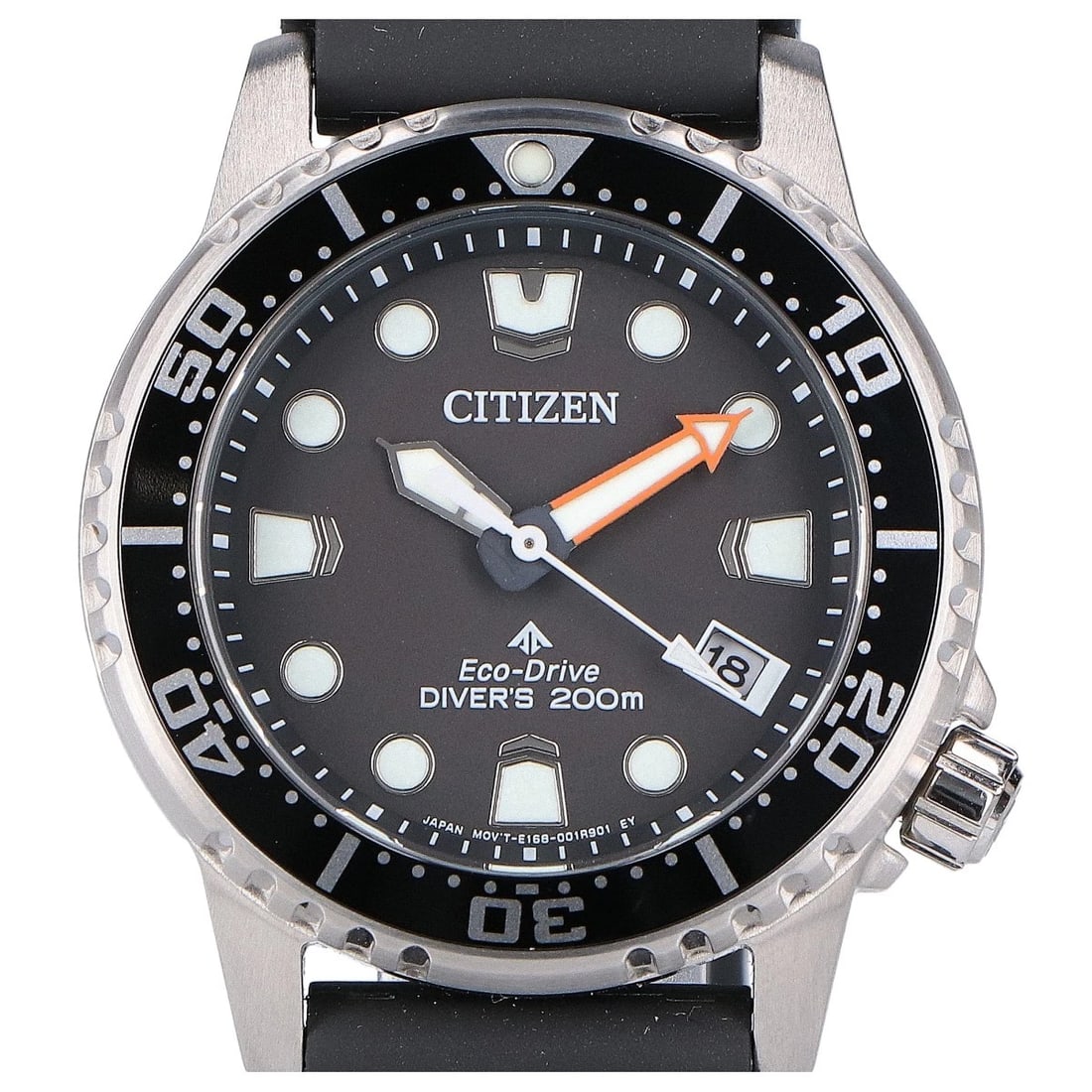 CITIZEN PROMASTER MARINE PROMASTER ECO-DRIVE BLACK DIAL WATCH: Citizen Promaster Marine Promaster Eco-Drive Black Dial Watch Brand: CITIZEN Type/Style: Wristwatch Material: Stainless Steel Color: Black dial Size: Case size: 36mm Wrist size: 20cm Accessories: