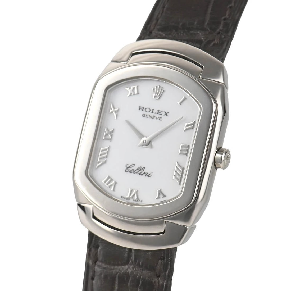 ROLEX CELLINI WATCH: ROLEX Cellini Brand: ROLEX Type/Style: Wristwatch Material: Case Material White Gold Color: Dial Color white Size: Case Size Case Size: 34.8 x 24.6 mm Accessories: None Accessories Notice: When